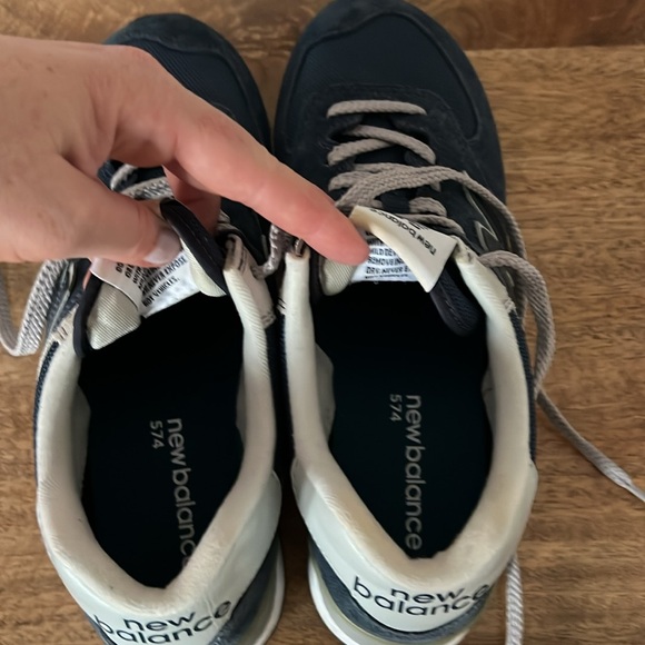 New Balance Navy Blue 574 Sneakers - Picture 6 of 8